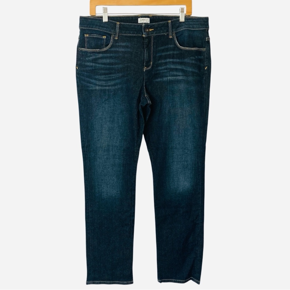 Liz Claiborne Classic Fit Skinny Boyfriend Blue Jeans with Contrast Stitching